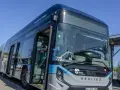 Bus électrique 100% de Nîmes Métropole, modèle Heuliez, prêt à circuler.