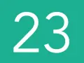 Le chiffre 23 en blanc sur fond vert turquoise, rappelant le bus 23 de Bordeaux.