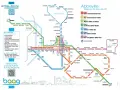 Carte du réseau de bus de Abbeville, avec les lignes et arrêts. Le bus baag circule sur plusieurs lignes.