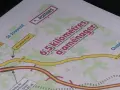 Carte indiquant la création d'une autoroute sur 6,5 km, reliant St-Jouvent à Poitiers, avec la N147 actuelle.
