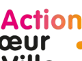 Logo "Action Cœur de Ville" avec un dégradé rose-orange.