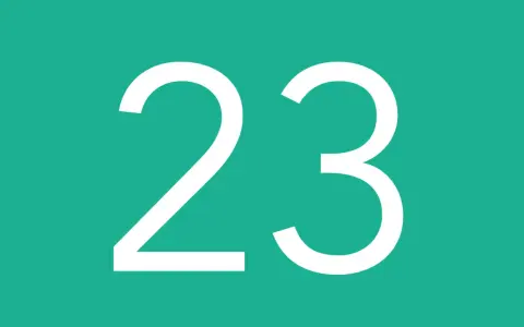 Le chiffre 23 en blanc sur fond vert turquoise, rappelant le bus 23 de Bordeaux.
