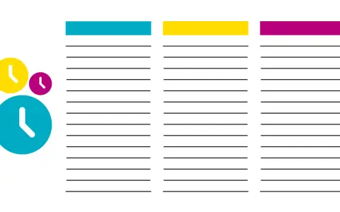 Horloges colorées et listes à remplir, comme un planning pour le tramway de Besançon.