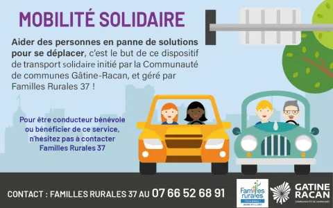 Illustration de deux voitures avec des passagers, promouvant la mobilité solidaire. Contactez Familles Rurales 37 pour en savoir plus.