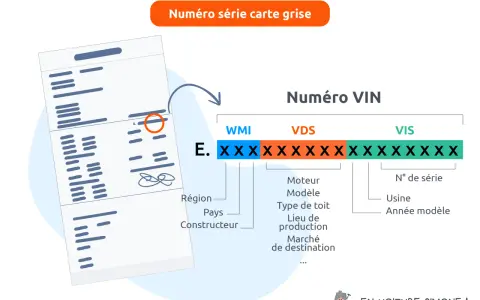 Explication du numéro VIN sur une carte grise. Comprendre la différence entre date de mise en circulation et date d'immatriculation.