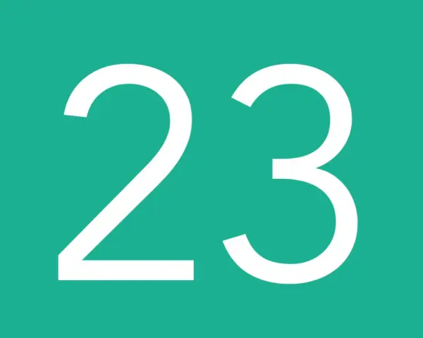 Le chiffre 23 en blanc sur fond vert turquoise, rappelant le bus 23 de Bordeaux.