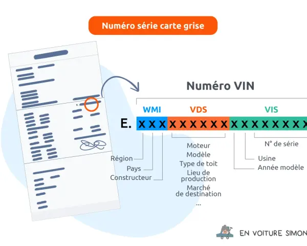 Explication du numéro VIN sur une carte grise. Comprendre la différence entre date de mise en circulation et date d'immatriculation.