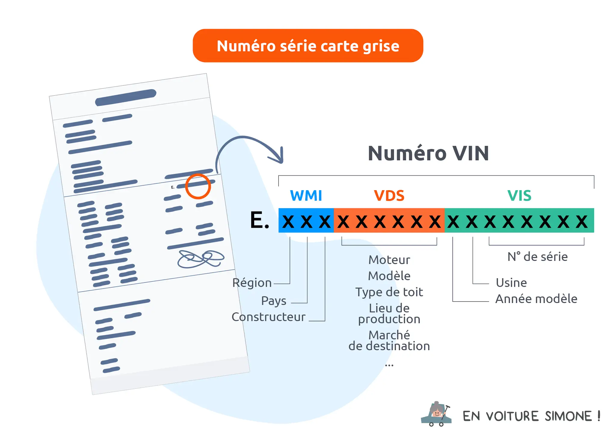 Le numéro VIN, identifiant unique de votre véhicule, est décortiqué sur la carte grise. Il révèle des infos sur sa fabrication.